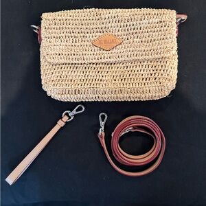 MZ Wallace Raffia Convertible Crossbody/ Wristlet Bag